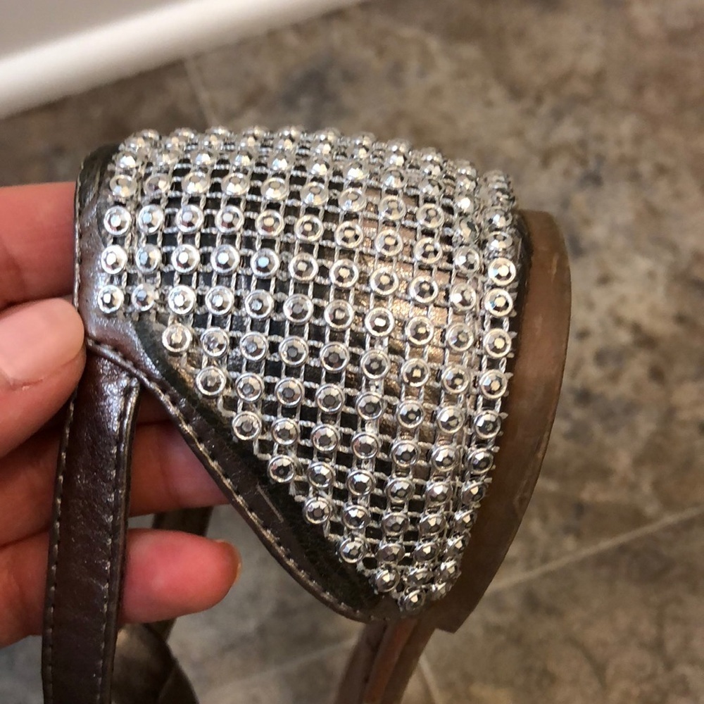 Madden Girl Pewter Embellished Sandals - Picture 4 of 8